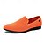 cheap Men&#039;s Slip-ons &amp; Loafers-Men&#039;s Bright Orange Breathable Mesh Loafers – Casual Prom Party Slip-On Shoes for Summer Events