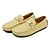 abordables Chaussures sans lacets &amp; mocassins-Mocassins jaunes pour hommes avec boucle en métal, chaussures de conduite décontractées à enfiler, parfaites pour les vacances de printemps et d&#039;été