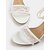 abordables Sandales de Mariage-sandales de mariée blanches pour femmes avec détails en dentelle et perles, design à talon bloc pour les mariages sur la plage et les cérémonies d&#039;été