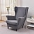 economico Rivestimento sedia wingback-Copripoltrona con schienale alto, in tessuto jacquard elasticizzato, per poltrone con schienale alto, copripoltrona con schienale alto, protezione antiscivolo per mobili, per l&#039;arredamento della casa,