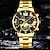 cheap Quartz Watches-4-Piece Luxury and Fashionable Men's Watch and Arrow Necklace Bracelet and Ring Perfect for Business and Leisure