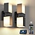 voordelige buiten wandlampen-Led buiten-/binnenwandlamp met 2 koppen, Tuya Amat app, verstelbare stralingshoek, led verandalamp, buitenlamp 110-240V