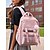 economico Zaini per Bambini e Adolescenti-Zaino a quadri di grande capacità per ragazze con ciondolo a pompon – zaino scolastico in nylon impermeabile per adolescenti, viaggi e uso universitario, nero rosa blu
