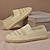 cheap Slip-On Casual Shoes-Men's Beige Vacation Espadrilles with Woven Design – Comfortable and Stylish Footwear for Summer and Beach Outings