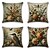 billiga blom- och växtstil-Vintage Pastoral Dekorativa Kuddöverdrag 4PC Mjukt Fyrkantigt Soffkuddöverdrag Kuddöverdrag för Sovrum Vardagsrum Soffa Stolv