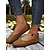 abordables Sandalias planas de mujer-Zapatos planos marrones descalzos con punta ancha para mujer: cómodos zapatos sin cordones con caída cero para caminar y viajar de forma informal.