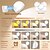 abordables Lumières de rondelle-Lot de 2 appliques murales magnétiques rechargeables avec quatre températures de couleur réglables, télécommande pour lampe de lecture rotative, lampe de chevet, lampe murale