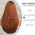 baratos Perucas Sintéticas sem Touca-Perucas longas e retas de cobre para mulheres, perucas de cabelo sintético natural ombré com franja para uso diário em festas
