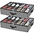 cheap Clothing &amp; Closet Storage-2 Pack Under Bed Shoe Storage Organizer, 24 Compartments, Underbed Shoes Closet Storage Solution with Clear Window, Breathable, Foldable Fabric Container Box with Reinforced Handles