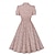 preiswerte Kleider-Retro Vintage 1950er Kleid Swing-Kleid Blumen Kostüm Damen Karneval Maskerade Alltagskleidung Junggesellinnenabschiedsparty Erwachsene Kleid Abschlussballkleider