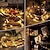 abordables Halloween en interiores-Luces de cadena LED de yute al aire libre 3m 5m 10m luces de alambre de cobre operadas con batería 60/100/200 LEDs a prueba de agua luz LED blanca cálida brillante para caja de batería 3AA control