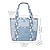 abordables Cabas et fourre-tout-Sac fourre-tout de plage en maille fleurie pour femme – grand sac à bandoulière d'été imperméable avec poches, léger et respirant pour les vacances, la piscine et les voyages. Couleur : vert vin, bleu foncé.