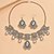 abordables Parures de Bijoux-un parure de bijoux de mariée 1 ensemble Strass Alliage Boucles d&#039;oreilles Collier Femmes Élégant Punk Luxe Parure de Bijoux Pour Mariage Soirée Occasion Spéciale