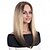 voordelige Synthetische trendy pruiken-Synthetische pruiken Kinky Recht Natuurlijk recht Middelste stuk Asymmetrisch kapsel Machinegemaakt Pruik 4.57 cm A1 Synthetisch haar Dames Middenscheiding Klassiek Kleurgradatie Blond