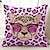 tanie zwierzęcy styl-Poszewka na poduszkę dekoracyjną w wzór zwierzęcy leopard 1PC Miękka kwadratowa poduszka na sofę case poszewka do sypialni i salonu