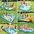 preiswerte Pools, Whirlpools &amp; Zubehör-Aufblasbares Dinosaurier-Spielzentrum, Outdoor-Spielhaus, aufblasbarer Wasserpark mit Kinderpoolrutsche, Wassersprüher, Wasserfall und 6 Bällen, mehrfarbig