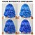 voordelige Synthetische trendy pruiken-Synthetische pruiken Golvend Krullend weefsel Middelste stuk Asymmetrisch kapsel Machinegemaakt Pruik 35.6 cm A1 Synthetisch haar Dames Middenscheiding Klassiek Kleurgradatie Blauw