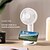 billige Blæsere-Bærbar klip ventilator med 3 hastigheder foldbart vægmonteret design USB genopladelig hvid