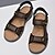 abordables sandalias de exterior-Sandalias deportivas para hombre con correas de velcro ajustables y plantilla acolchada: calzado duradero para actividades al aire libre y senderismo.