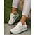abordables Baskets femme-Baskets brodées de fleurs pour femmes – Chaussures de marche à lacets respirantes et à plateforme pour tenues d&#039;été décontractées