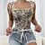 abordables corsé-Retro Antiguo Medieval Renacimiento Faja Chaleco corpiño Floral Jacquard Disfraz Mujer Celta Fantasía Víspera de Todos los Santos Carnaval Fiesta Casual Diario LARP Adulto Faja