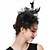 economico Fascinator-Cappello da donna con fascinator, stile anni &#039;20 e &#039;50, per feste di nozze, cocktail, fiori, rete, piume, fermaglio per capelli per carnevale