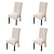 cheap Dining Chair Cover-1/4/6Pcs Dining Chair Cover Slipcovers Simple Geometric Lines Jacquard Slipcovers
