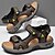 abordables sandalias de exterior-Sandalias deportivas para hombre con correas de velcro ajustables y plantilla acolchada: calzado duradero para actividades al aire libre y senderismo.
