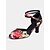 preiswerte Lateinamerikanische Schuhe-Damen-Latin-Tanzschuhe mit Blumenmuster aus Satin – elegante Riemchen-Ballsaalschuhe für Auftritte und Salsa-Übungen