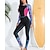 baratos Rash Guards de Uma Peça-Mulheres Segunda-pele para Mergulho Proteção Solar UV UPF50+ Secagem Rápida Manga Longa Elastano Roupa de Banho Roupa de banho Zíper Frontal Surfe Praia Esportes Aquáticos Natação Verão