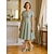abordables Années 1950-Escarpins à nœud bleu clair pour femme des années 1950 – Escarpins à bout rond en similicuir avec bordure festonnée pour des tenues d&#039;inspiration vintage, des tenues de bureau et des mariages printaniers