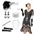 halpa Lisävarusteet ja enemmän-Suuri Gatsby Flapper-panta Suuri Gatsby Feather Retro Kimalteleva glitteri Naamiaispuku Naisten Karnevaali Ystävänpäivä Naamiaiset Juhla-iltavaatteet Naamiaiset Festivaali Aikuisten 1 Rannerengas