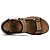 abordables sandalias de exterior-Sandalias deportivas para hombre con correas de velcro ajustables y plantilla acolchada: calzado duradero para actividades al aire libre y senderismo.