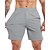abordables Pantalones cortos de correr-Hombre Pantalones Cortos Running pantalones cortos deportivos Al aire libre Ajuste regular Secado rápido Bolsillo con cremallera Bermudas Correa Cintura elástica Gris oscuro Negro Algodón Caza