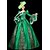 abordables Robes-ancien Rococo Renaissance Maxi Robe Normal Juliette Princesse Mariée Plissé Volanté Princesse Col rond Déguisement Femmes Halloween Carnaval Mascarade Soirée Halloween Performance Adultes