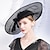 tanie Kapelusze na przyjęcia-kapelusze lniany melonik / kapelusz typu cloche kapelusz przeciwsłoneczny kapelusz sinamay wesele przyjęcie herbaciane eleganckie wesele z kokardą z piór nakrycie głowy