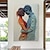 baratos Pinturas a Óleo-Pintura a óleo feita à mão, arte de parede pintada à mão, tela grossa abstrata para pessoas, decoração para casa, moldura esticada, pronta para pendurar