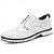 preiswerte Herren Golfschuhe-Weiße Brogue-Golfschuhe für Herren – strapazierfähige Schnür-Sneaker aus Kunstleder mit perforierten Details für Golf- und Sportbegeisterte