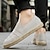 cheap Slip-On Casual Shoes-Men's Beige Vacation Espadrilles with Woven Design – Comfortable and Stylish Footwear for Summer and Beach Outings