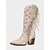 abordables Cowboy et bottes occidentales-Bottes western bohèmes roses à franges étoiles pour femmes – style cowgirl chic avec talon bloc pour les festivals de musique et les tenues décontractées