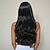baratos Perucas Sintéticas sem Touca-Perucas sintéticas Ondulado Curva solta Corte em Camadas Partida Profunda Fabrico à Máquina Peruca 24 polegadas A1 Cabelo Sintético Mulheres Clássico Confortável Cabelo com Luzes / Reflexos Preta