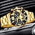 cheap Quartz Watches-4-Piece Luxury and Fashionable Men's Watch and Arrow Necklace Bracelet and Ring Perfect for Business and Leisure