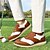 preiswerte Herren Golfschuhe-Rote und marineblaue Golfschuhe für Herren – leistungsstarke Schnürsneaker mit Lederdetails für Golf, Sport und Freizeit