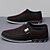 billiga Tillfällig-svarta slip-on sneakers för män med texturerad design – bekväma skor för vardags- och vardagsbruk