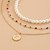 abordables Colliers-Collier de Perles Perle d&#039;imitation Femmes Élégant Mode Superposé Médaille Mignon Mariage Géométrique Colliers Tendance Pour Soirée Cadeau Quotidien