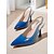 halpa Stiletto-korkokengät-naisten kiiltonahkaiset slingback-korkokengät – teräväkärkiset krokotikuidut gradienttiväriset korkkarit liiketapaamisiin