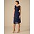 preiswerte Kleidersets-Damen Teelänge Spitzenkleid Partykleid Cocktailkleid Kleid für Hochzeitsgäste Elegant Mode Party Formell Hochzeitsgast Cocktailparty Normale Passform Einfarbig Dreiviertelarm Rundhalsausschnitt