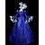 abordables Robes-ancien Rococo Renaissance Maxi Robe Normal Juliette Princesse Mariée Plissé Volanté Princesse Col rond Déguisement Femmes Halloween Carnaval Mascarade Soirée Halloween Performance Adultes