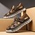 abordables Sandalias casuales-Sandalias deportivas blancas de punta cerrada para hombre, con tiras ajustables y suela resistente para actividades al aire libre y deportes acuáticos.