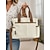 voordelige Handtas &amp; Draagtassen-Canvas schoudertas voor dames - casual tweekleurige handtas met grote capaciteit, multi-pocket ontwerp, lichtgewicht crossbody tas voor dagelijks gebruik, reizen en essentiële moeders